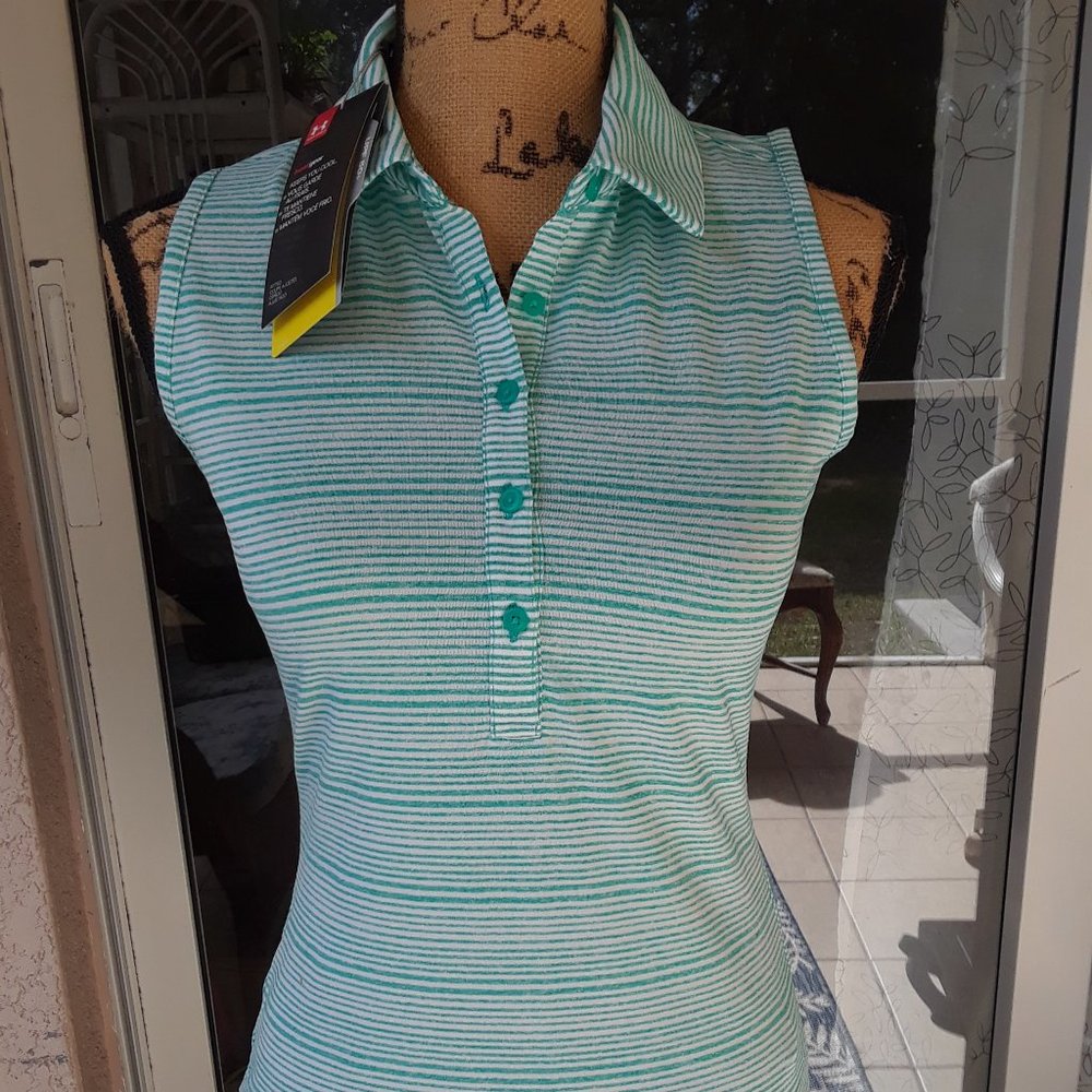 New Under Amour Women's Sleeveless Golf Polo Shirt